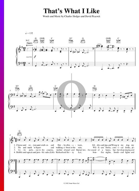 That's What I Like Musik-Noten