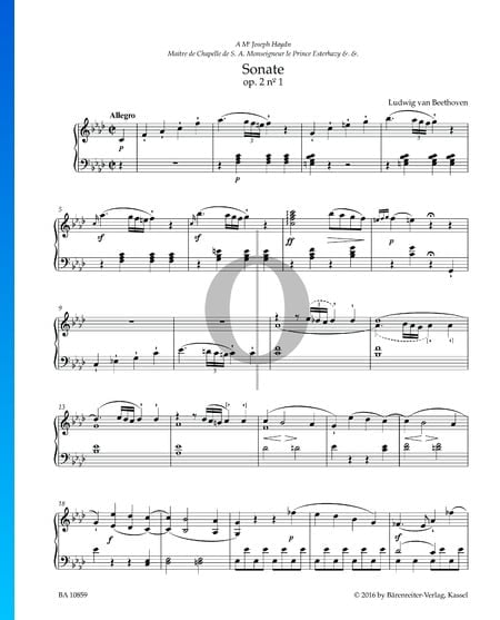 Sonata en fa menor, Op. 2 n.º 1: 1. Allegro