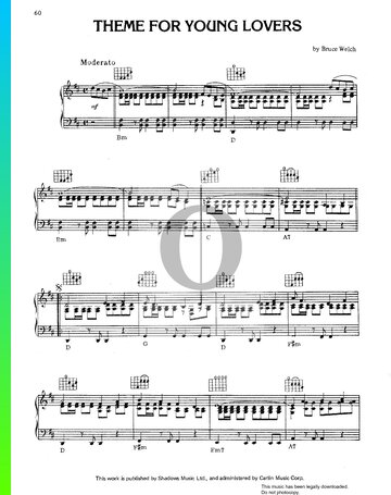 Theme For Young Lovers Sheet Music