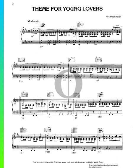 Theme For Young Lovers Musik-Noten