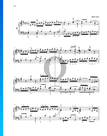 Prelude D Major, BWV 925