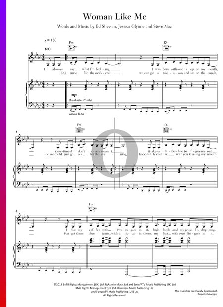 Woman Like Me Partitura