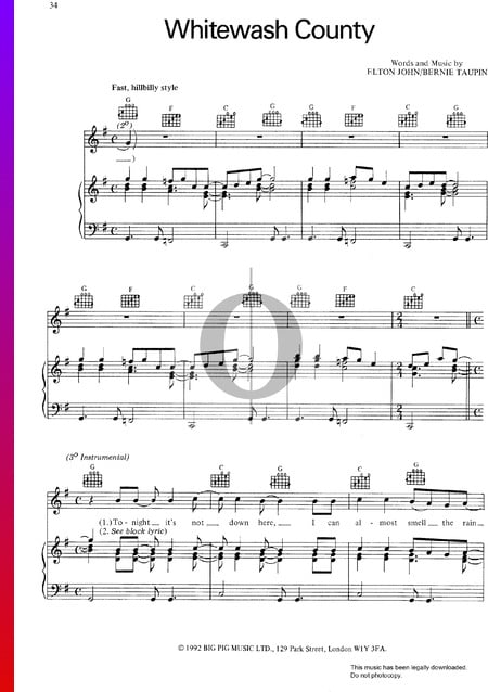 Whitewash County Sheet Music