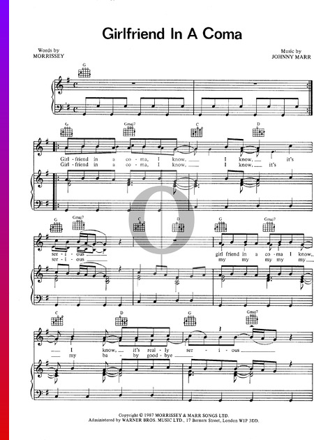 Girlfriend In A Coma Sheet Music