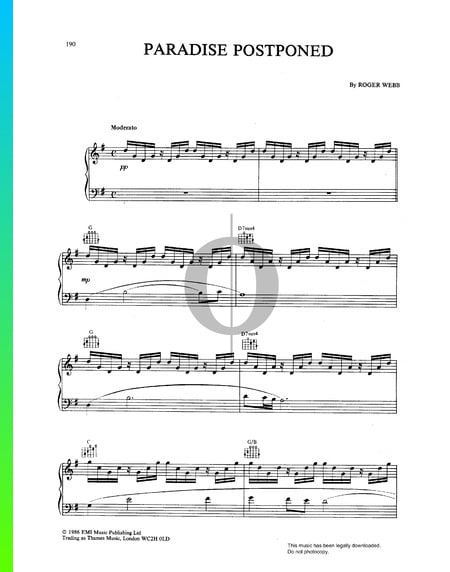 Paradise Postponed Musik-Noten