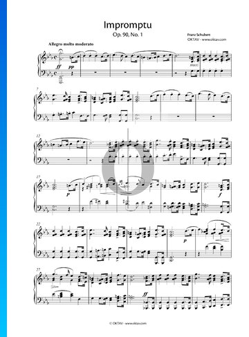 Partition Impromptu n° 1 en Do mineur, op. 90, D 899