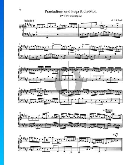 Prélude en Ré dièse mineur, BWV 877