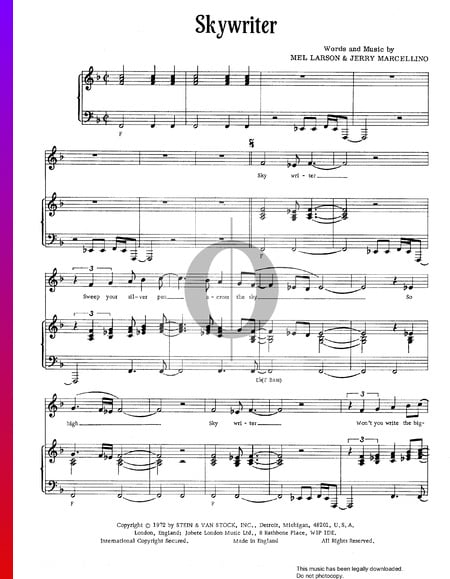 Skywriter Sheet Music