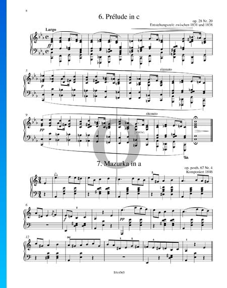Prélude in c-Moll, Op. 28 Nr. 20
