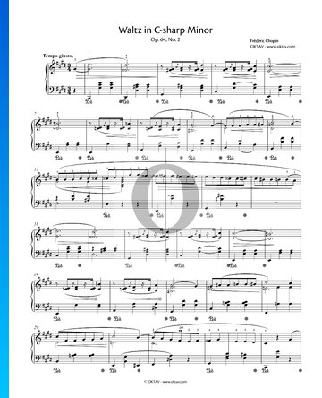 Vals en do sostenido menor, Op. 64 n.º 2 Partitura