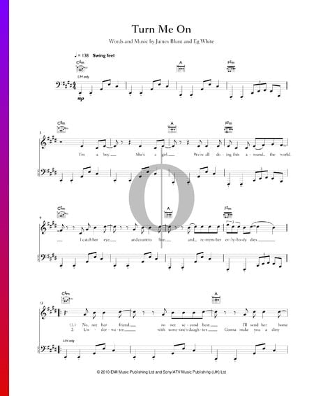 Turn Me On Sheet Music