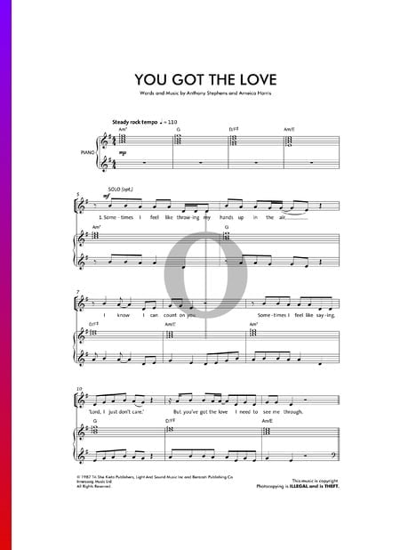 You've Got The Love Sheet Music