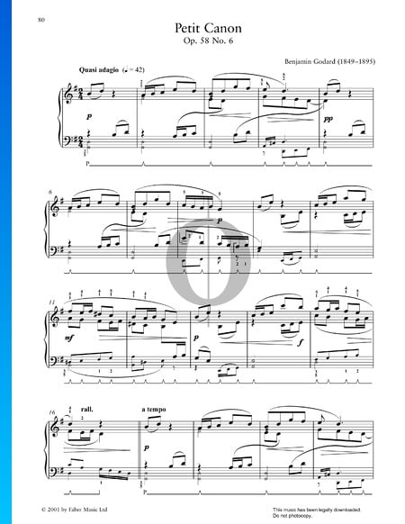 Petit Canon, Op. 58 Nr. 6 Musik-Noten