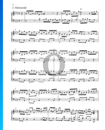 Suite Nr. 8 f-Moll, HWV 433: 3. Allemande Musik-Noten