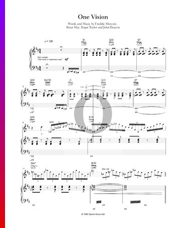 One Vision Sheet Music