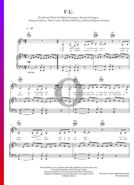 F.U. Sheet Music