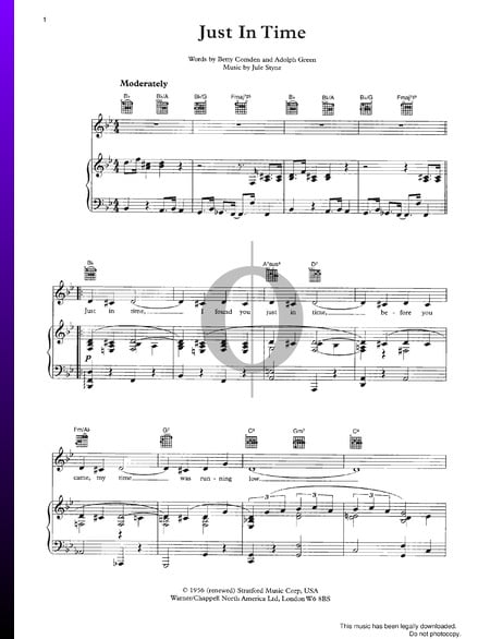 Just In Time Musik-Noten