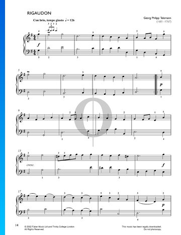 Rigaudon Sheet Music