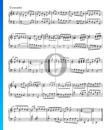 Suite C Major, HWV 443: 3. Courante Sheet Music