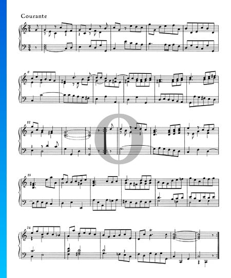 Suite C Major, HWV 443: 3. Courante Sheet Music