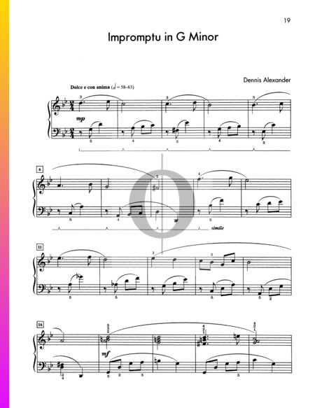 Impromptu in G Minor Sheet Music