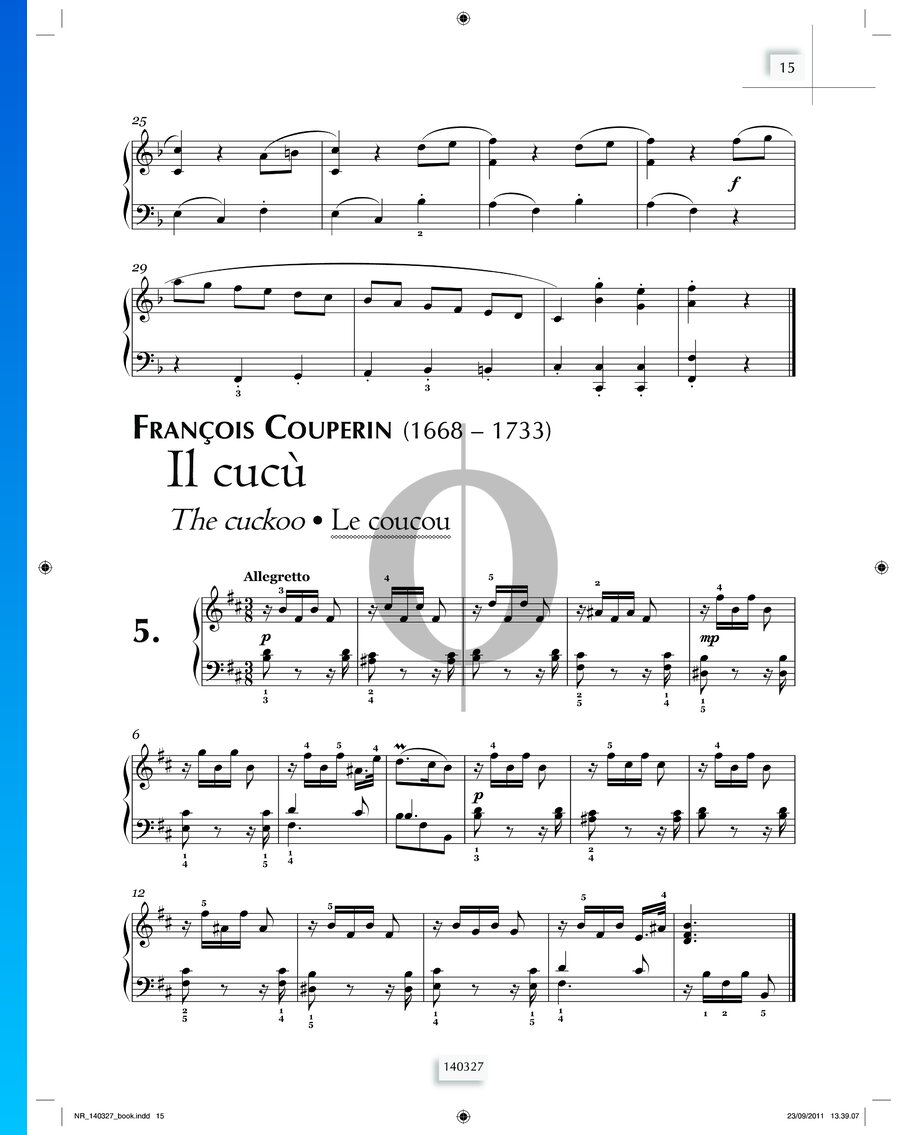 Le Coucou (François Couperin) Piano Sheet Music - OKTAV