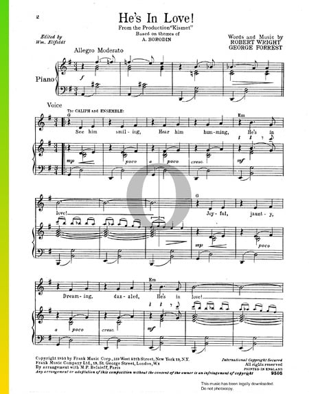 He's In Love! Sheet Music