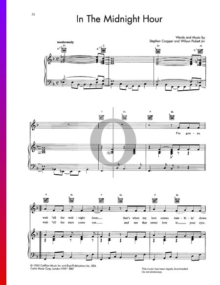 In The Midnight Hour Sheet Music
