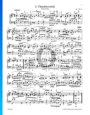 Partition Charakterstück, Op. 7 No. 6