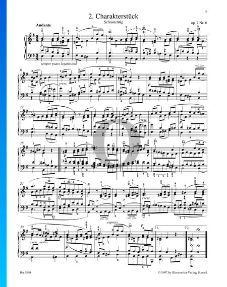 Charakterstück, Op. 7 No. 6 Partition
