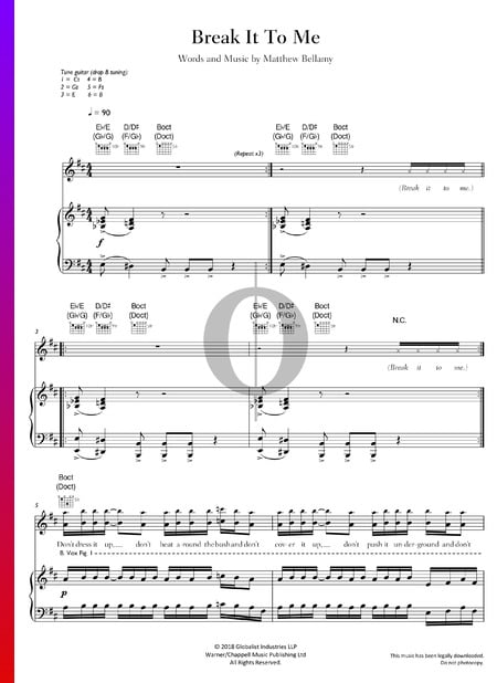 Break It To Me Sheet Music