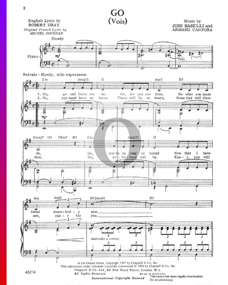 Go (Vois) Musik-Noten