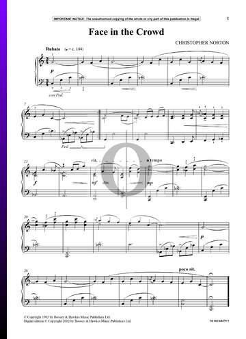 Face In The Crowd Partitura