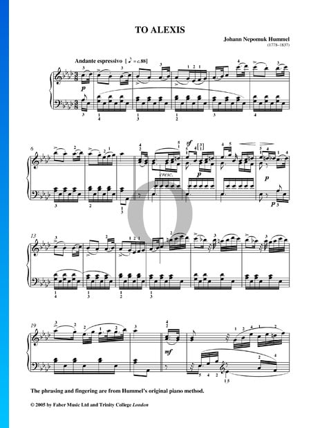 To Alexis Sheet Music