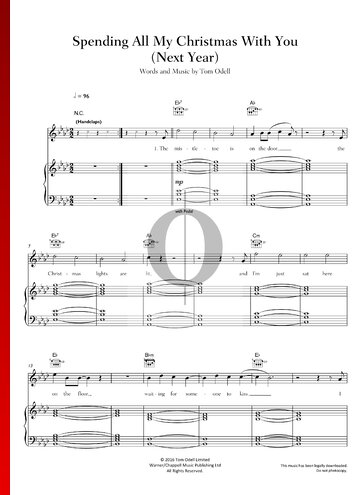 Spending All My Christmas With You (Next Year) Partitura