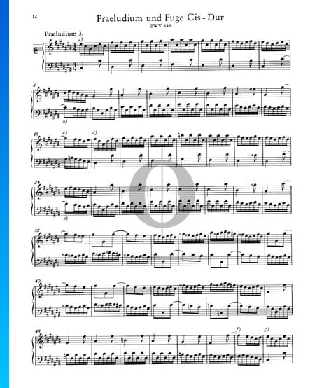 Praeludium 3 Cis-Dur, BWV 848