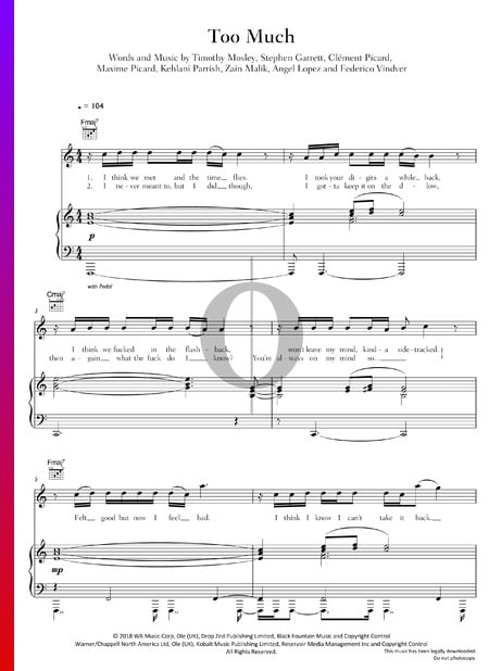 Too Much Musik-Noten