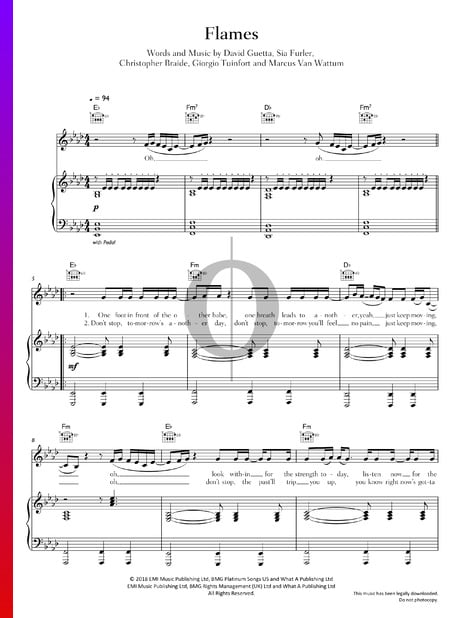 Flames Sheet Music