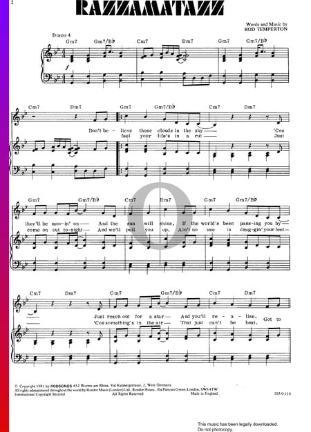 Razzamatazz Musik-Noten