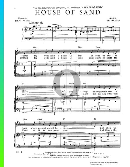 House Of Sand Sheet Music