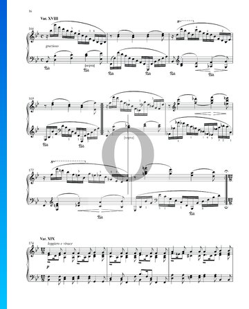 Variaciones y Fuga sobre un tema de Händel, Op. 24: Variación XIX Partitura