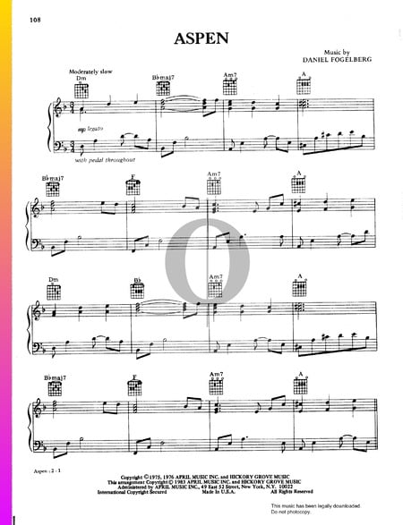Aspen Sheet Music