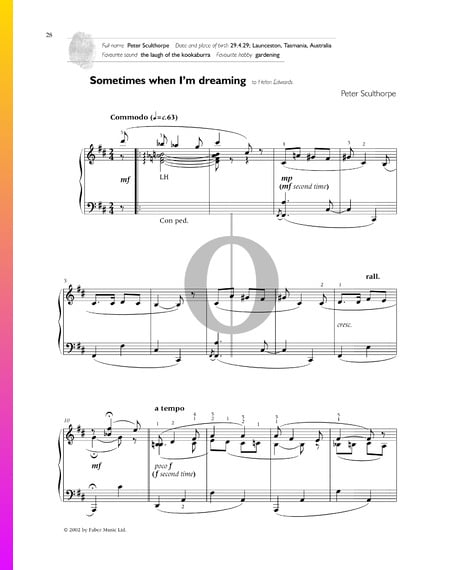Sometimes When I'm Dreaming Musik-Noten