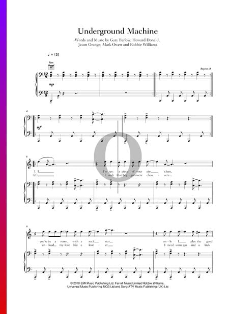 Underground Machine Sheet Music