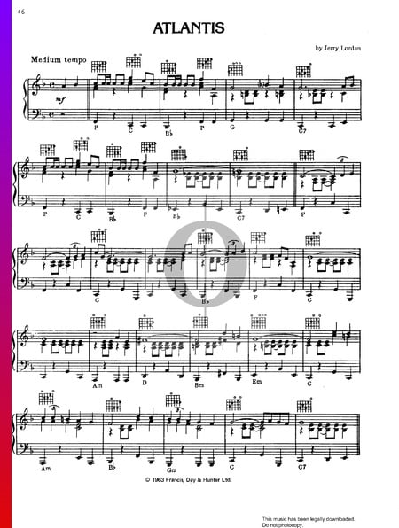 Atlantis Sheet Music