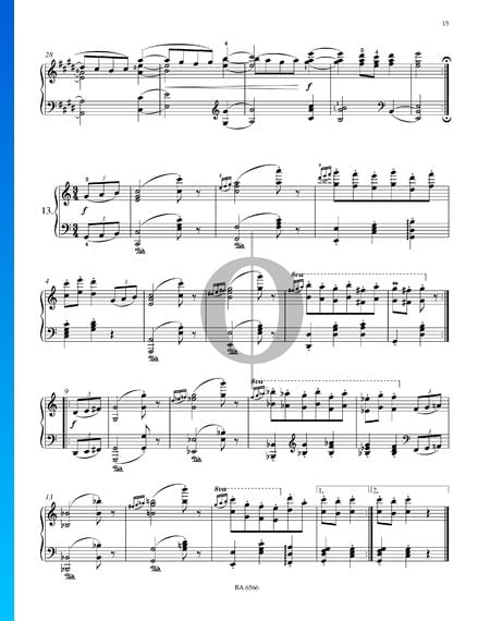 Sechzehn Walzer, Op. 39 Nr. 13 Musik-Noten