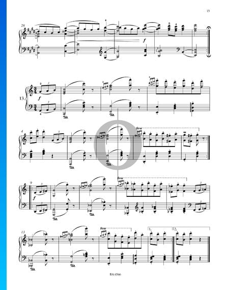 Sixteen Waltzes, Op. 39 No. 13 Sheet Music