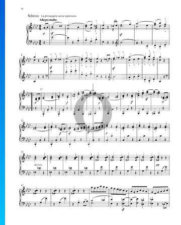 Sonata para piano, Op. 26 (marcha fúnebre): 2. Scherzo Partitura