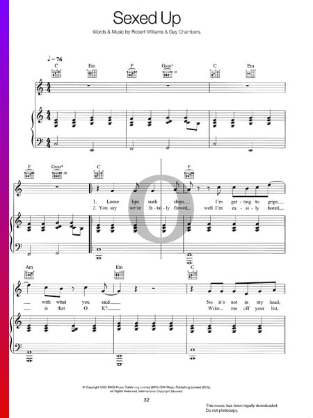 Sexed Up Musik-Noten