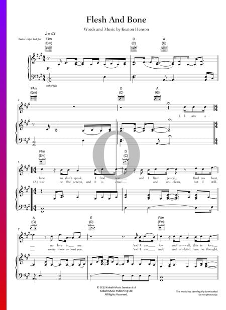 Flesh And Bone Sheet Music